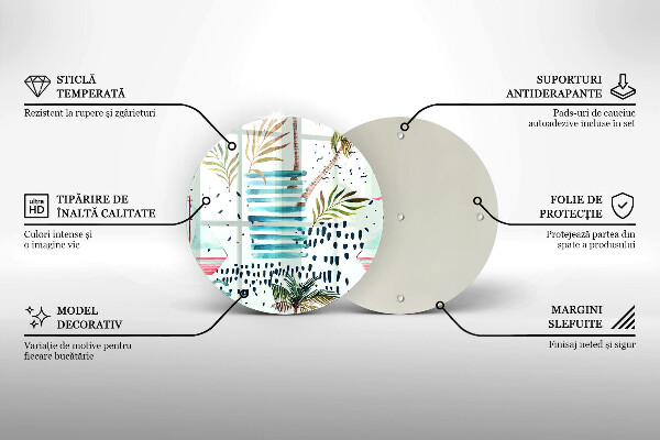 Deska kuchenna szklana Wakacyjne ilustracje