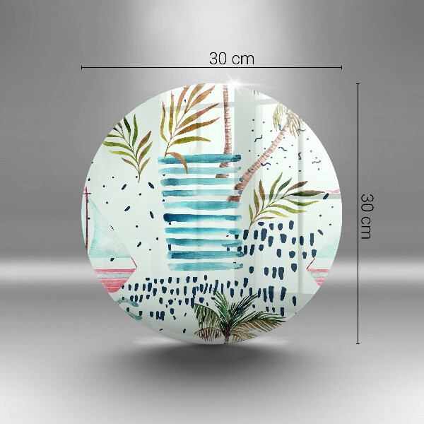 Deska kuchenna szklana Wakacyjne ilustracje