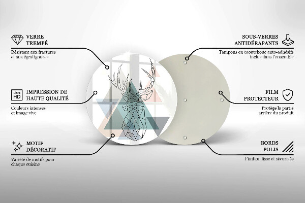 Deska kuchenna szklana Abstrakcyjny jeleń