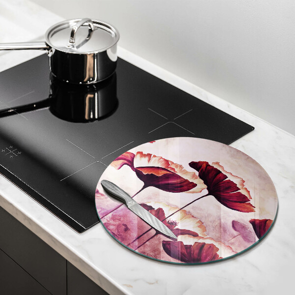 Szklana deska kuchenna Malunek kwiaty