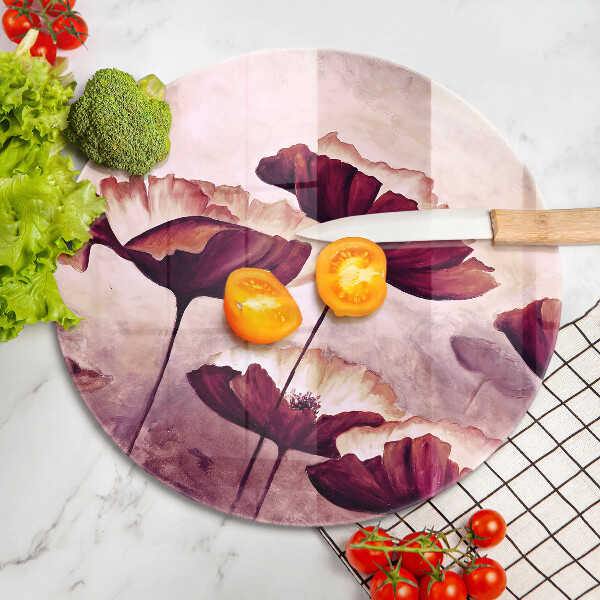 Szklana deska kuchenna Malunek kwiaty