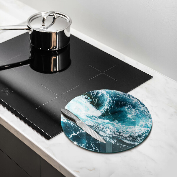 Szklana deska kuchenna Spieniona fale wody