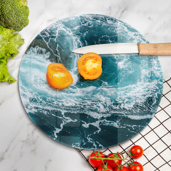 Szklana deska kuchenna Spieniona fale wody