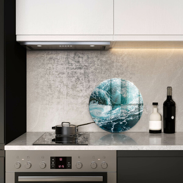 Szklana deska kuchenna Spieniona fale wody