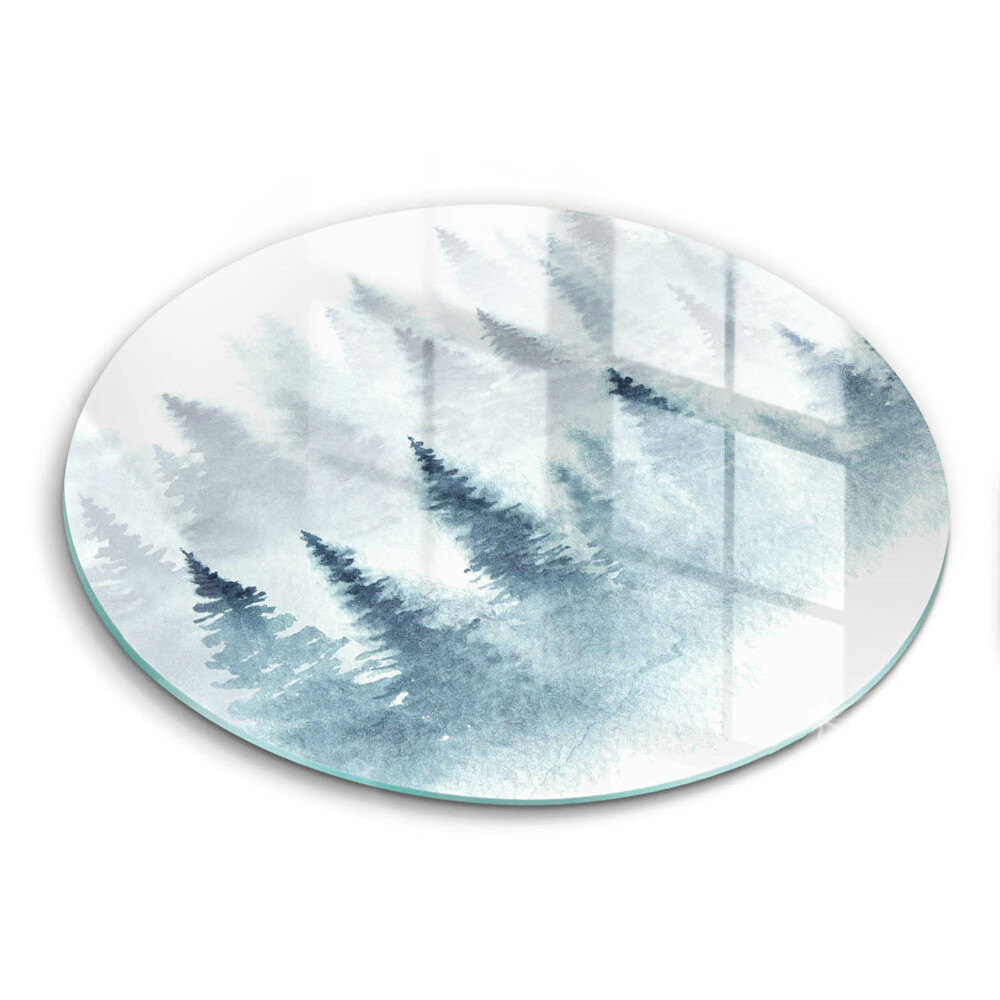 Szklana deska kuchenna Malowany zimowy las