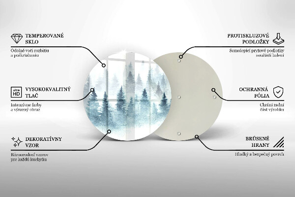 Szklana deska kuchenna Malowany zimowy las