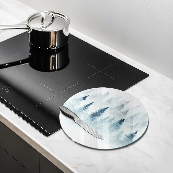 Szklana deska kuchenna Malowany zimowy las