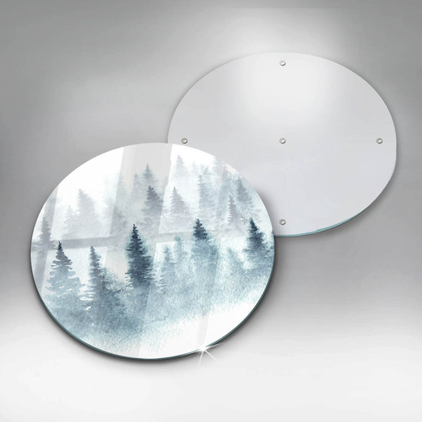 Szklana deska kuchenna Malowany zimowy las