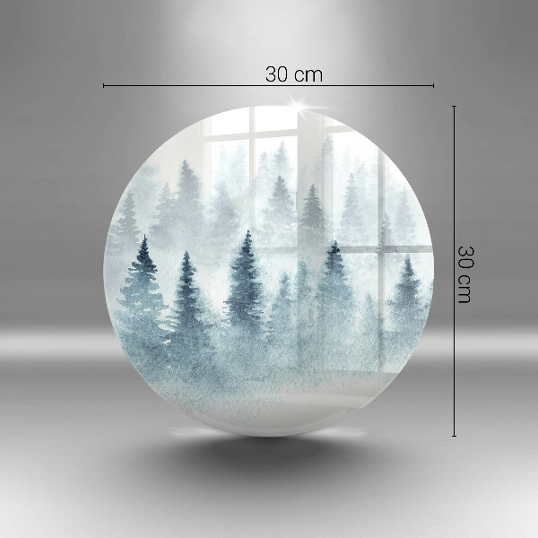 Szklana deska kuchenna Malowany zimowy las