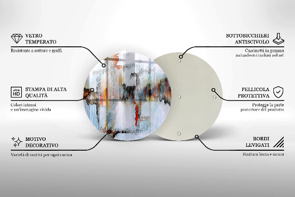 Deska kuchenna szklana Farby abstrakcja