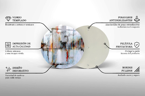Deska kuchenna szklana Farby abstrakcja