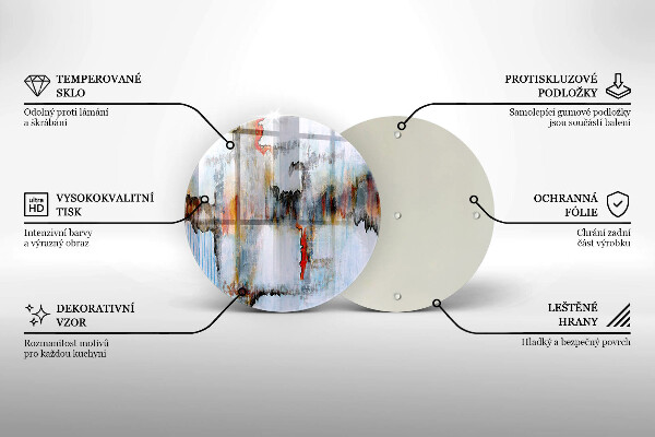 Deska kuchenna szklana Farby abstrakcja