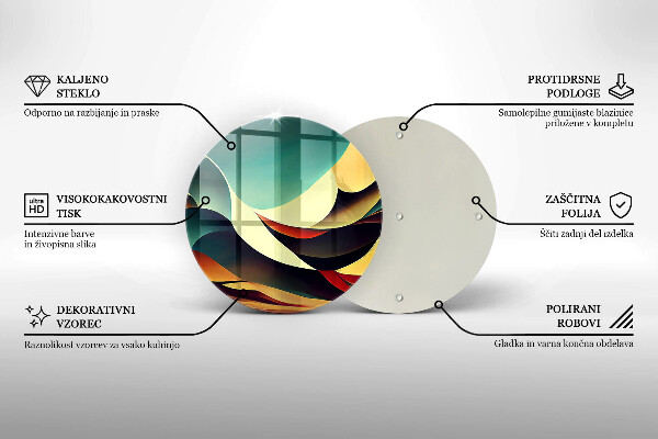 Deska kuchenna szklana Abstrakcja kształtów