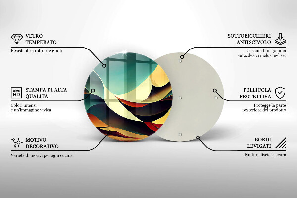 Deska kuchenna szklana Abstrakcja kształtów