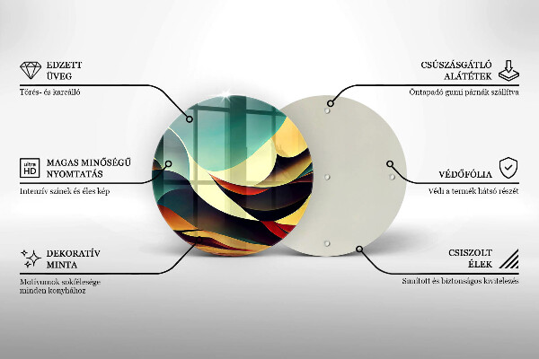 Deska kuchenna szklana Abstrakcja kształtów