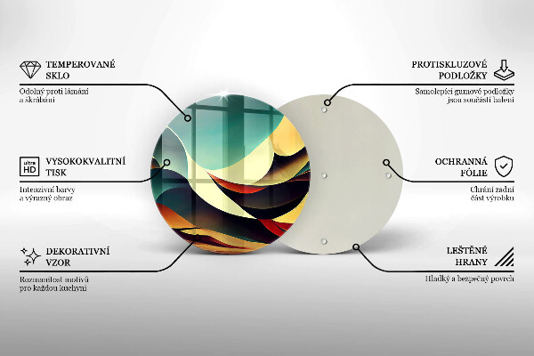 Deska kuchenna szklana Abstrakcja kształtów