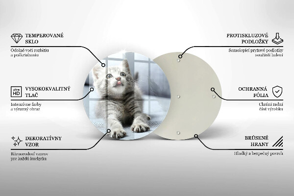 Deska kuchenna szklana Mały uroczy kotek