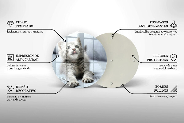 Deska kuchenna szklana Mały uroczy kotek