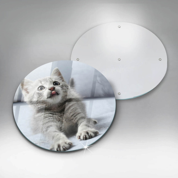 Deska kuchenna szklana Mały uroczy kotek