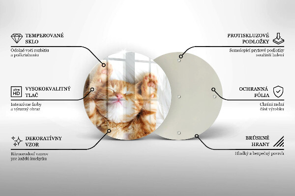 Deska kuchenna szklana Mały słodki kotek