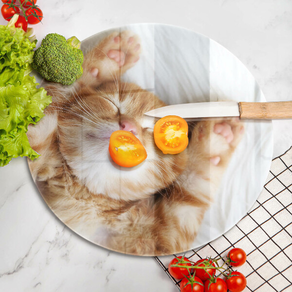 Deska kuchenna szklana Mały słodki kotek