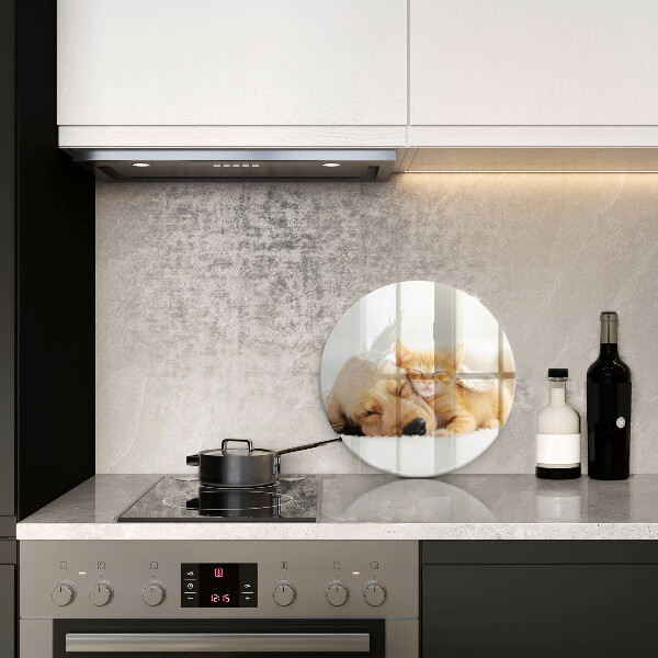 Deska kuchenna szklana Zwierzęta pies i kot