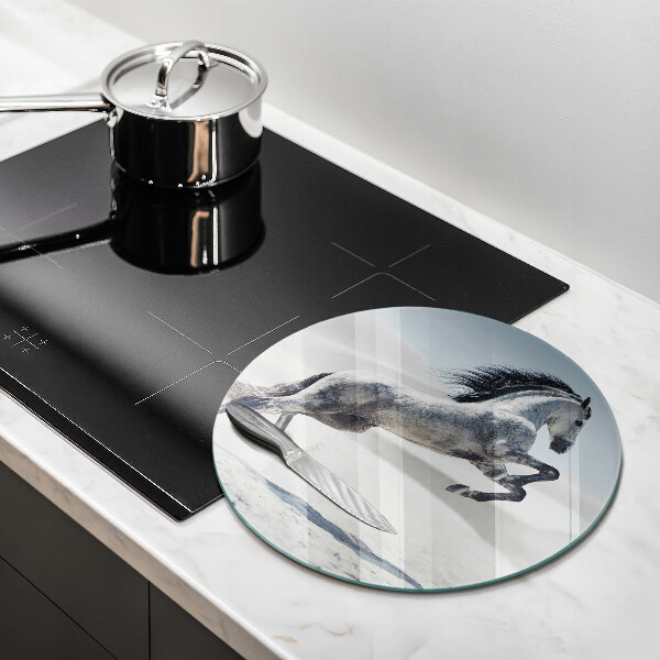 Deska kuchenna szklana Biały koń rumak