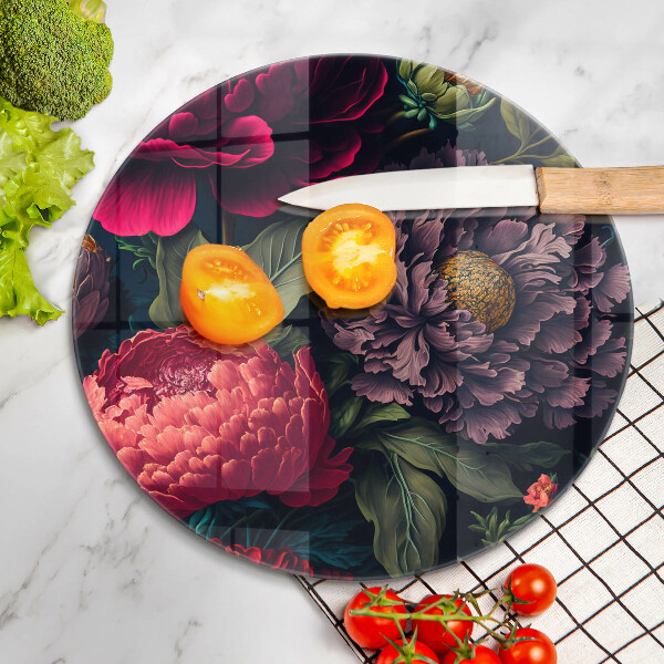 Deska kuchenna szklana Piękne kwiaty