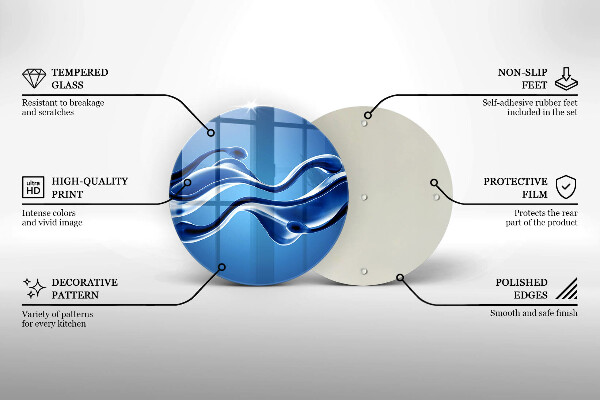 Szklana deska kuchenna Płynna abstrakcja