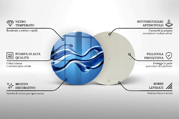 Szklana deska kuchenna Płynna abstrakcja