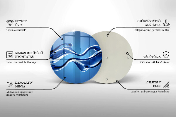 Szklana deska kuchenna Płynna abstrakcja
