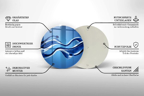 Szklana deska kuchenna Płynna abstrakcja