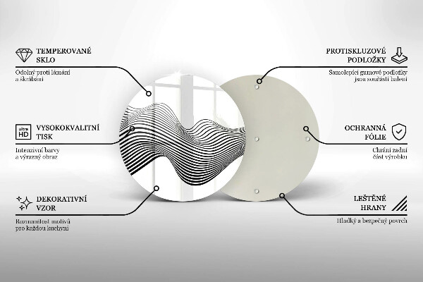 Szklana deska kuchenna Linearna abstrakcja