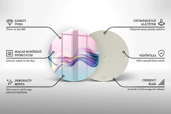 Szklana deska kuchenna Pastelowa abstrakcja