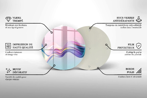 Szklana deska kuchenna Pastelowa abstrakcja