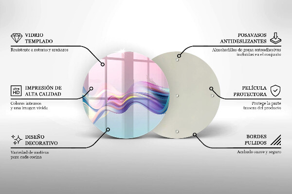Szklana deska kuchenna Pastelowa abstrakcja