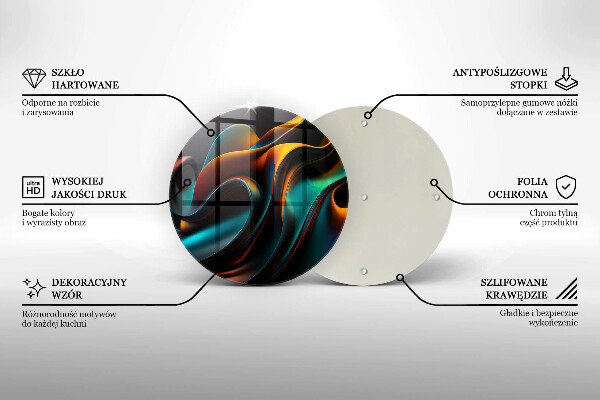 Deska kuchenna szklana Kolorowa abstrakcja