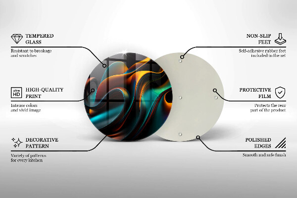 Deska kuchenna szklana Kolorowa abstrakcja