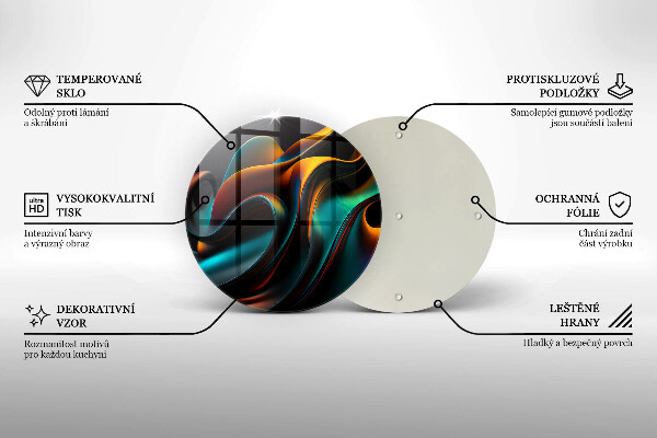 Deska kuchenna szklana Kolorowa abstrakcja