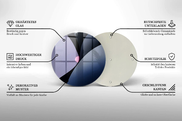 Deska kuchenna szklana Abstrakcja kształty