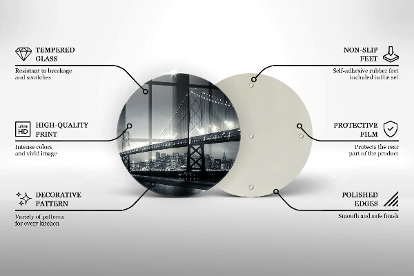 Deska kuchenna szklana Most Benjamina Franklina