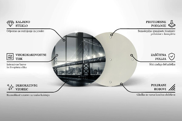 Deska kuchenna szklana Most Benjamina Franklina
