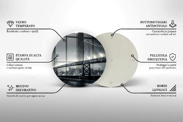 Deska kuchenna szklana Most Benjamina Franklina