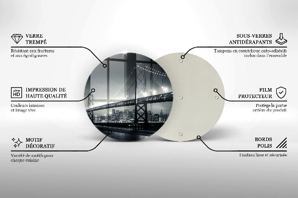 Deska kuchenna szklana Most Benjamina Franklina