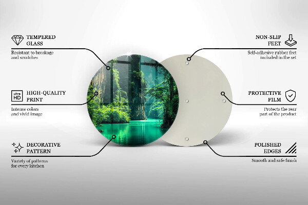 Deska kuchenna szklana Pejzaż laguna
