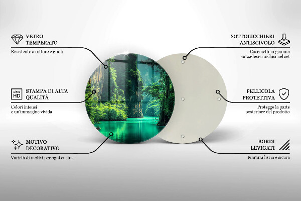Deska kuchenna szklana Pejzaż laguna