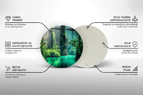 Deska kuchenna szklana Pejzaż laguna