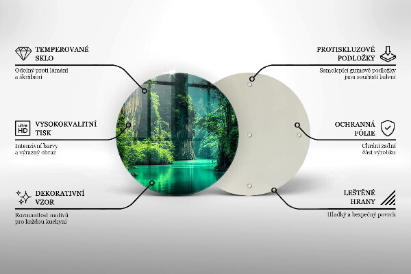 Deska kuchenna szklana Pejzaż laguna