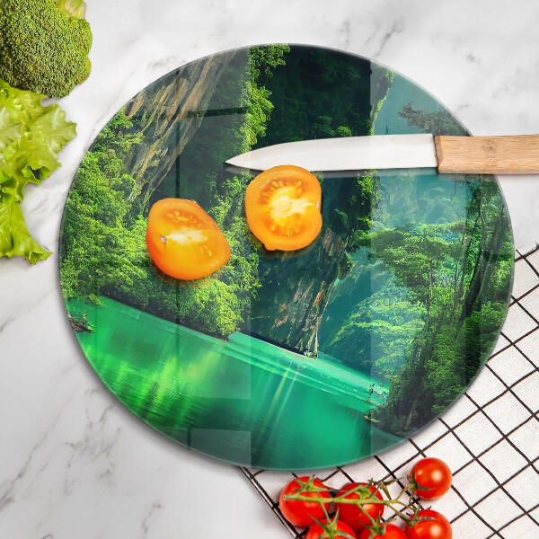 Deska kuchenna szklana Pejzaż laguna