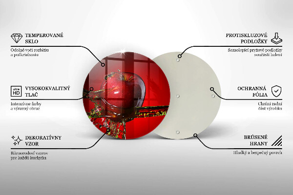 Deska kuchenna szklana Owoc jabłko w wodzie